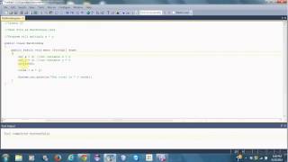 Java Lesson 2C: More on variables and datatypes