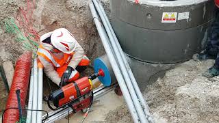DD350 HILTI pour l'installation de JOINT FORSHEDA