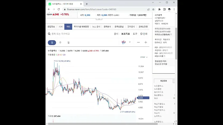 040160누리플렉스 주가 전망 및 차트 분석