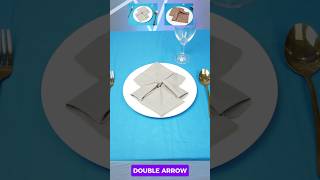 TABLE NAPKIN FOLDING DESIGN DOUBLE ARROW