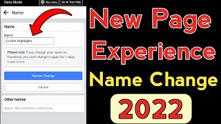 How To Change New Page Experience Name || Change facebook page name