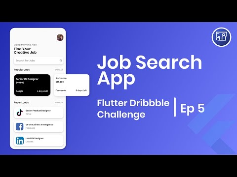 Job Search App - Flutter UI - Dribbble Challenges