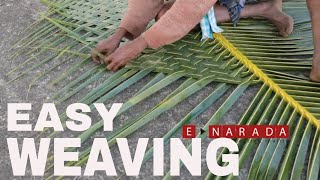 how to weave coconut leaves | chappara for marriage | step by step guide to coconut leaf craft