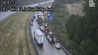 Two tractor-trailer crashes cause major delays on I-81 in Dauphin County