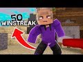 getting a 50 solo bedwars winstreak