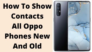 How to show sim card contacts in all oppo phones screenshot 1