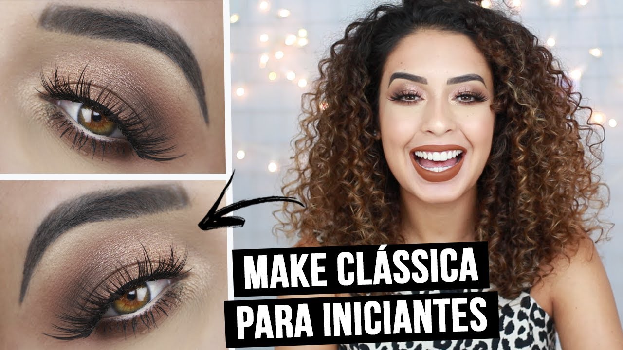 ✨MAKE CLÁSSICA PARA INICIANTES | ESFUMANDO MARROM COM BRILHO✨