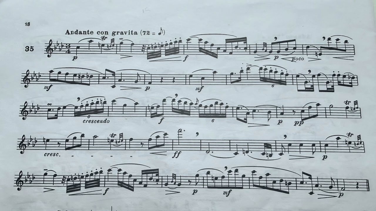 Ferling Study No. 35 „Andante con Gravita“ f-Minor