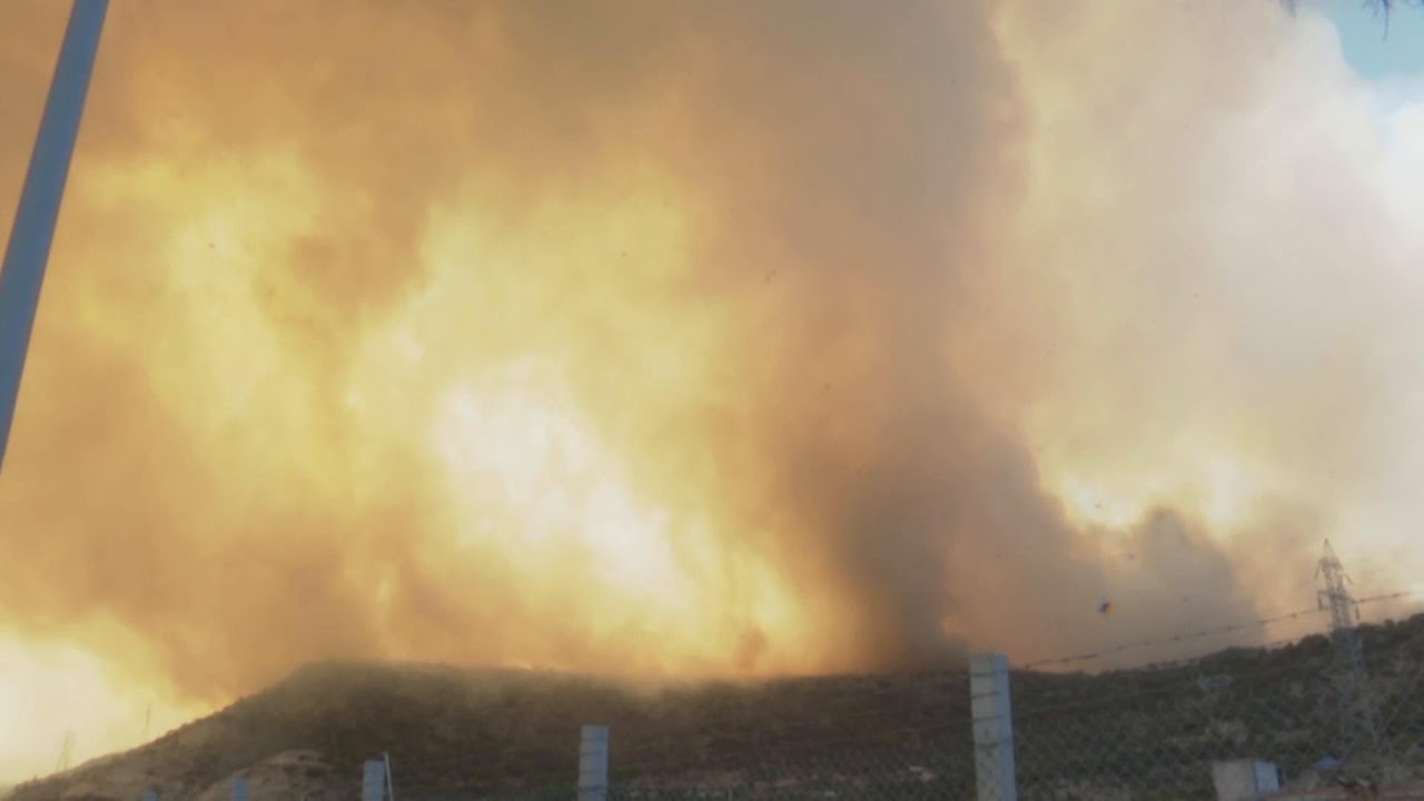 Wildfires threaten seaside homes near Athens