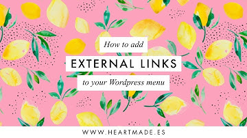 how to add external link to wordpress menu