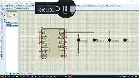Simulasi Lampu LED Flip Menggunakan ATMEGA 16 di Proteus