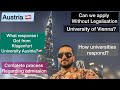 How to Apply to Austrian Universities Without Legalization Klagenfurt &amp; Vienna University Response