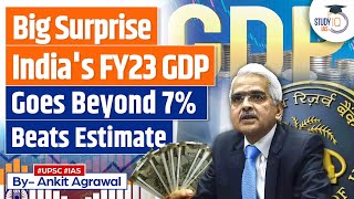 Indias GDP Growth in FY23 Pegged at 7.2% | RBI | UPSC GS 3 Economy | StudyIQ IAS