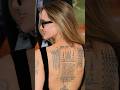 Angelina Jolie Shows Off Her Back Tattoos 