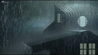 Heavy rain,Thunderstorm Sounds for sleep⚡ Torrential Rainstorm & Intense Thunder on a Stormy Night.