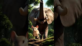 Big Elephent Scared From Small Mouse #shortsfeed