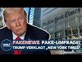 USA: Jetzt sind es "Fake-Umfragen"! Trump verklagt "New York Times"! Schadensersatz in Millionenhöhe