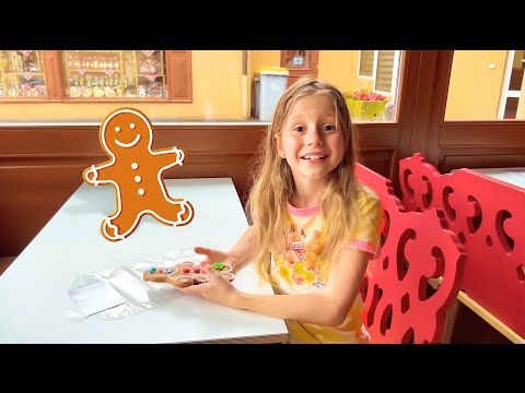 Nastya học cách nướng bánh quy cùng bạn bè