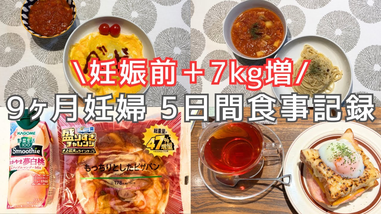 9ヶ月妊婦の5日間のリアルな食事記録　後期つわり| +7kg増