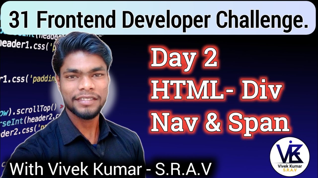 Day 2 of 31 Days Frontend Developer Challenge | Learn HTML Div, Nav ...