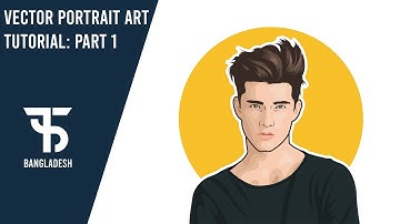 Vector Art | Vector Vexel Art | Cartoon Portrait Tutorial Part: 1 in Adobe Photoshop | Tech Sense BD