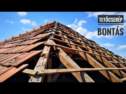 Kockaházunk felújítása #12 - Tetőcserép bontás - YouTube