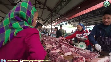 Giá thịt lợn bản Chợ Phiên - Northern Vietnam