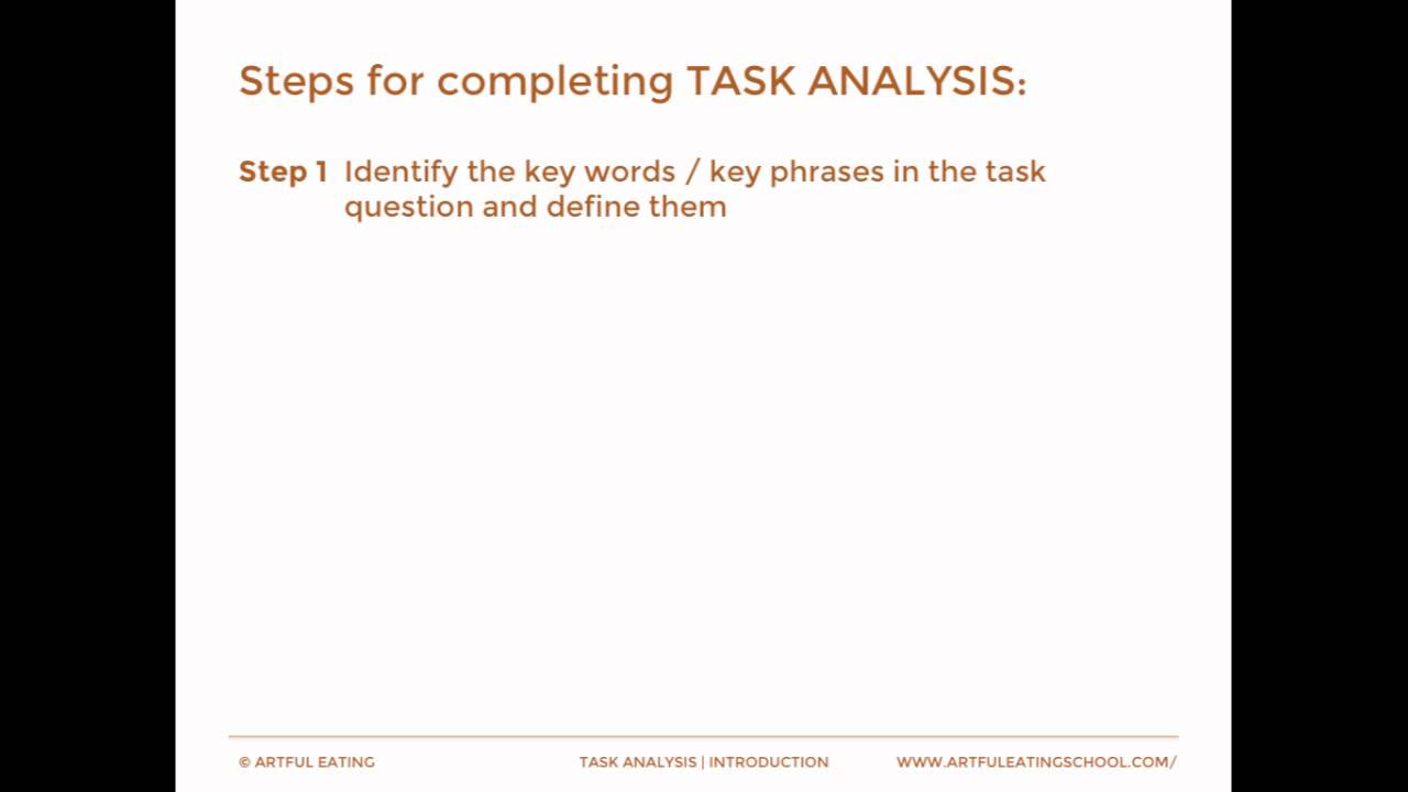 Task Analysis - Introduction - YouTube