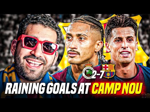 IT’S RAINING GOALS AT THE CAMP NOU! 🌧️⚽ Barcelona 7-2 Racing | Raphinha Hat-Trick