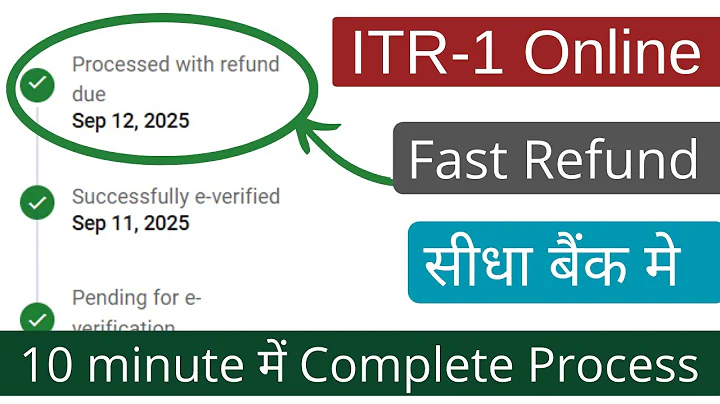 ITR 1 filing online 2025-26 for Salary and TDS Refund | ITR online kaise bhare 2025-26 | Income Tax