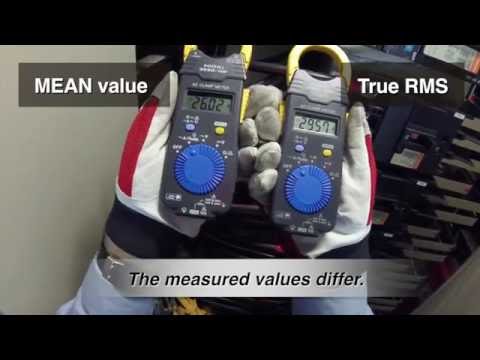Using 3280 series AC clamp meters: Difference between mean value and true RMS measurement
