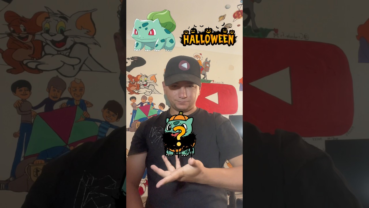 I Drew the Pokémon Bulbasaur Character in a Halloween Special Costume 🎃😱