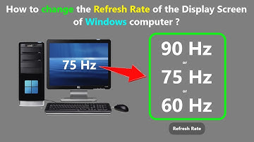 How to change the Refresh Rate of the Display Screen of Windows computer ?