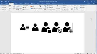 How to insert user profile symbols in word