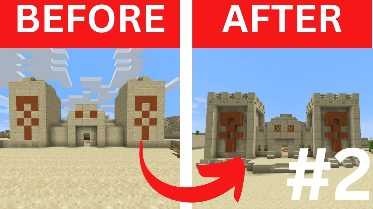 I TRANSFORMED THIS DESERT TEMPLE INTO MY BASE! | MINECRAFT PART 2 ...