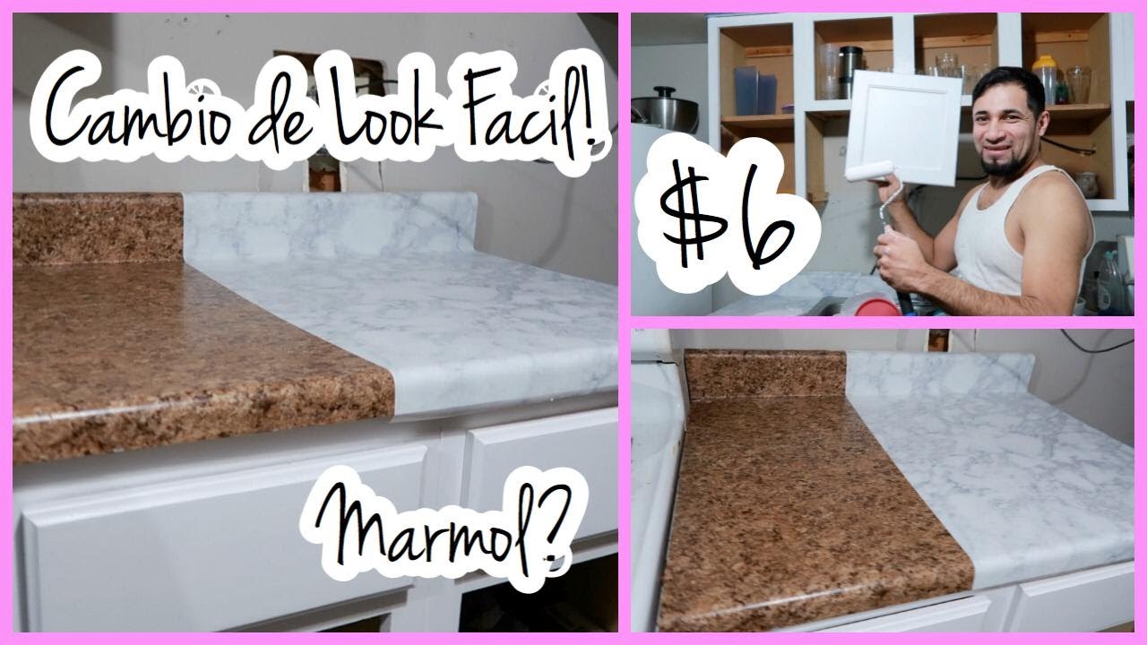 Cómo Restaurar Gabinetes de Cocina + DIY Renueva Cocina Papel Marmol😱🙌#