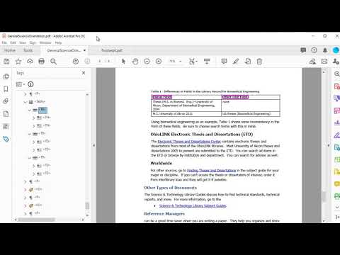 Using proper table tags in a PDF