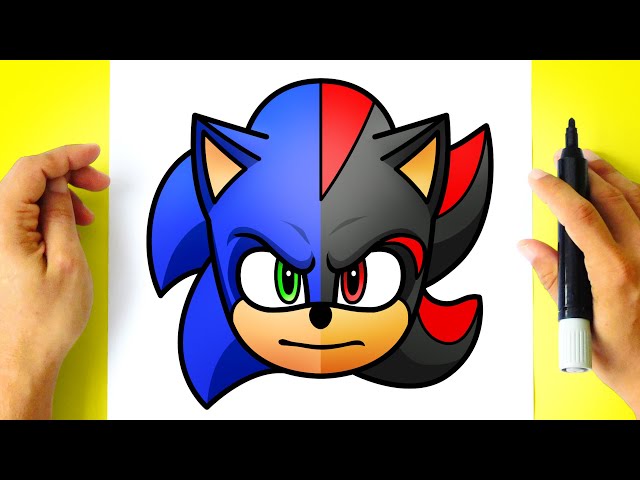 COMO DESENHAR O SONIC SUPER SHADOW PASSO A PASSO⚡ 