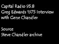 Capture de la vidéo Capital Radio 95.8 Fm Greg Edwards 1975 Interview With Gene Chandler