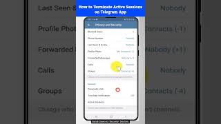 How Do I Terminate Active Sessions in Telegram App Shorts screenshot 3