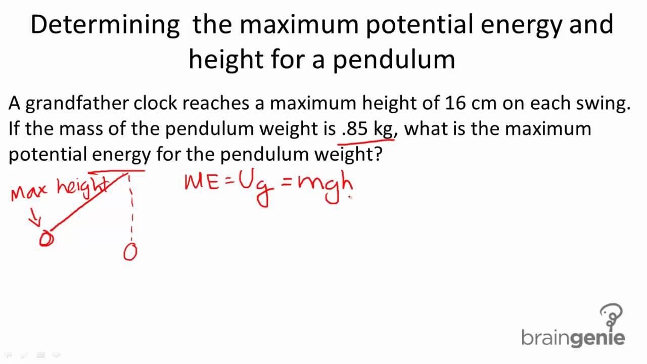 mow Warrior Haiku Physics:2.1.9.1 Determining the maximum potential energy and height for a  pendulum. - YouTube
