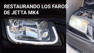 RESTAURÉ LOS FAROS DE MI JETTA A4 | Luces LED diurnas