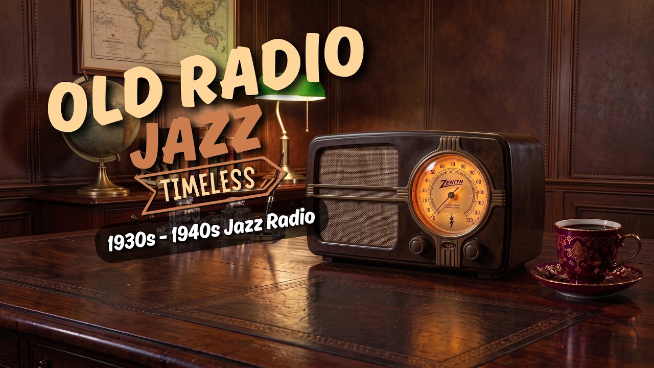 Vintage Evening Radio Jazz – 1930s 1940s Smooth Swing & Vinyl Background Music