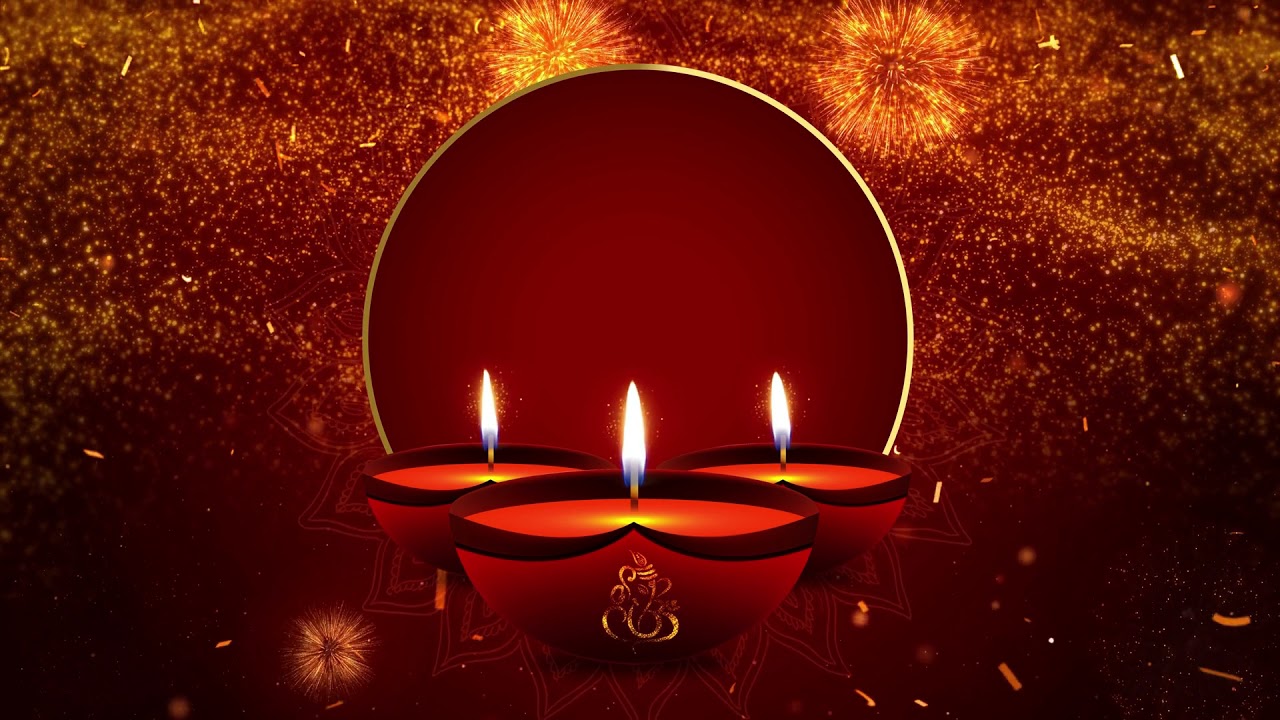 Diwali Background Red Color Animation HD - YouTube