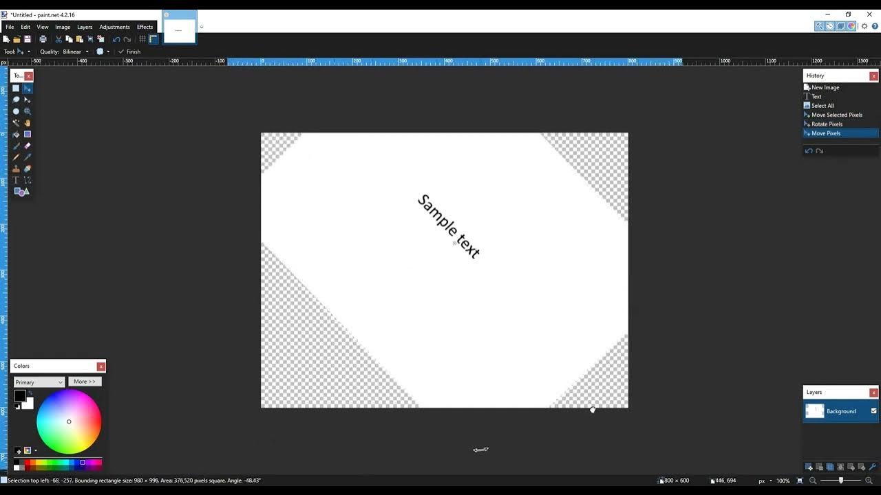 How to rotate text Paint net YouTube