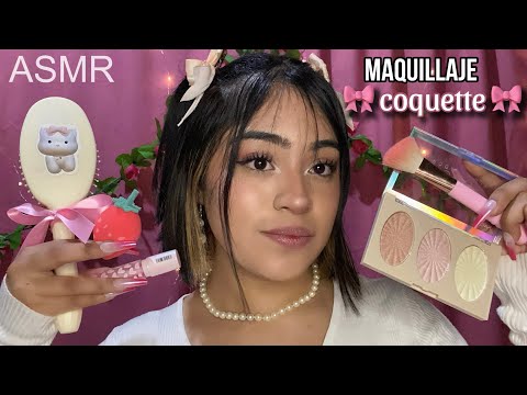 ASMR te hago un maquillaje coquette 🎀💗 roleplay