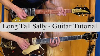 Long Tall Sally - Guitar Tutorial (4K) - Rickenbacker 325c58 - Gretsch Country Gentleman