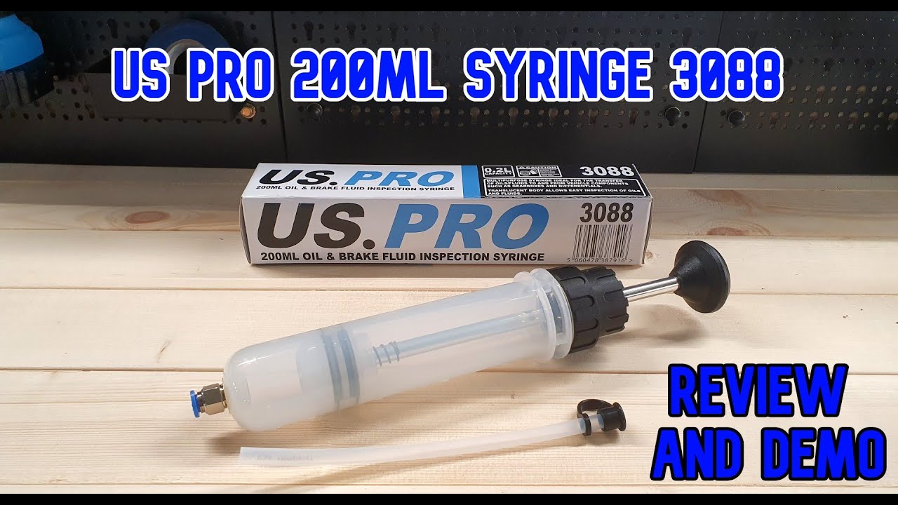 US PRO 200ml Syringe 3088 Review and Demo. Oil & Brake Fluid Inspection