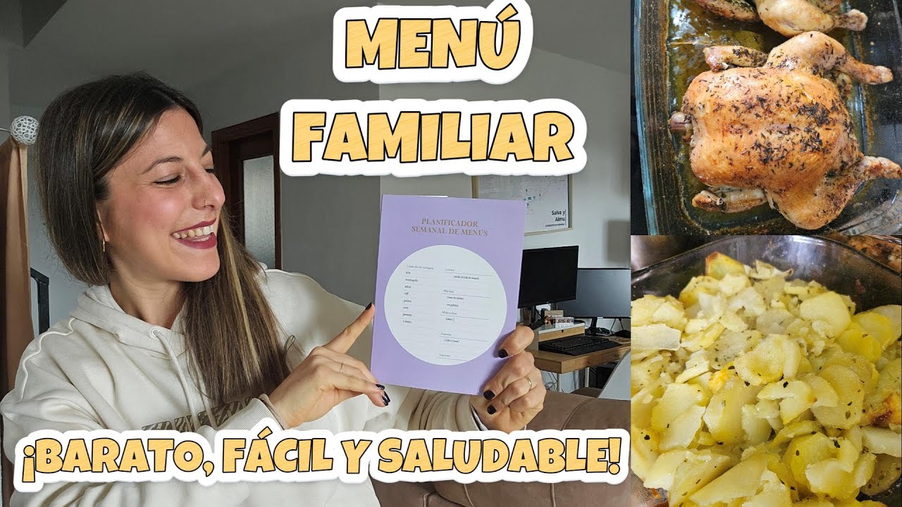 MENÚ FAMILIAR🍽️Barato, fácil y saludable😋Compra Mercadona y Carrefour🛒Trucos y recetas rápidas🔝