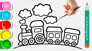 Celebrity How to Draw a Train | Easy Drawing and Coloring for Kids 🎨 Profile